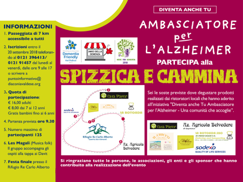 Domenica 23 settembre torna la Spizzica e Cammina al Rifugio Re Carlo Alberto