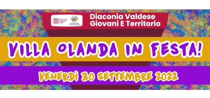 Venerdì 30 settembre Villa Olanda è in festa!